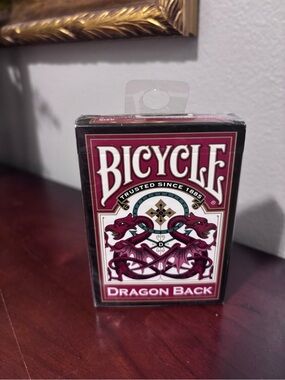 Bicycle Dragon Back Playing Cards - Burgundy Red sealed New